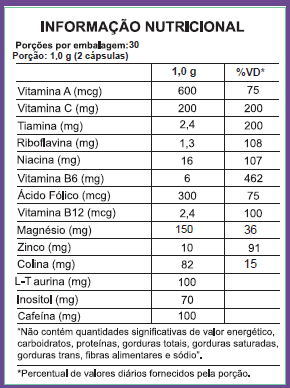 FOCO TOTAL FRASCO COM 60 CÁPSULAS