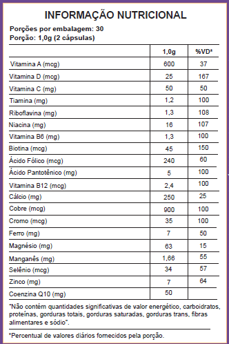 NUTRI VEGAN FRASCO COM 60 CÁPSULAS