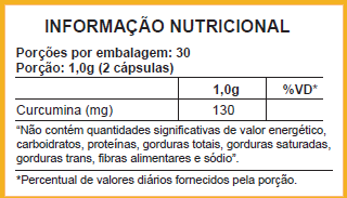 CÚRCUMA FRASCO COM 60 CÁPSULAS